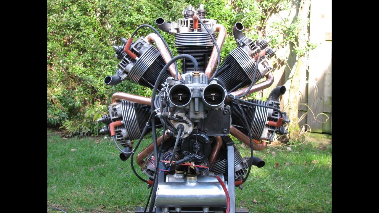 Making and start up of a radial engine of VW parts