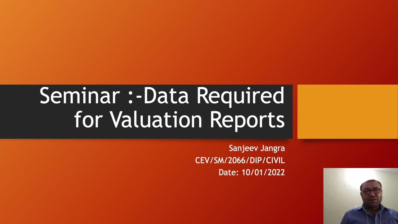COLLECTION OF VARIOUS DATA FOR VALUATION REPORTS