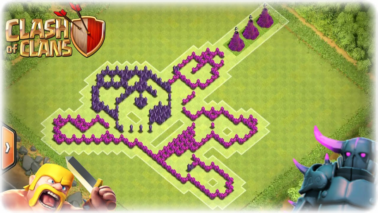 Clash of Clans Awesome TH8 Megaman Troll Base!