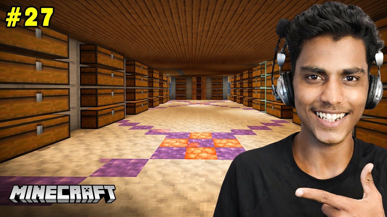 I BUILT A UNDERGROUND STORAGE SYSTEM | MINECRAFT GAMEPLAY #27