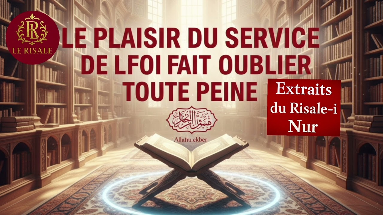 Extraits du Risale-i Nur :« Le plaisir du service de la foi fait oublier toute peine. »