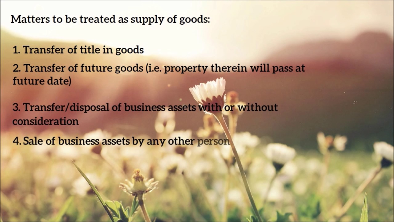 Supply under GST