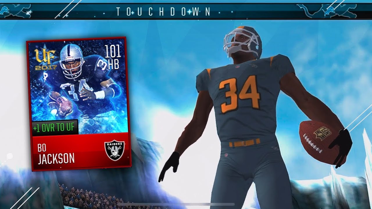 THE HARDEST HITTING HALFBACK! BO JACKSON GAMEPLAY! Madden Mobile 18