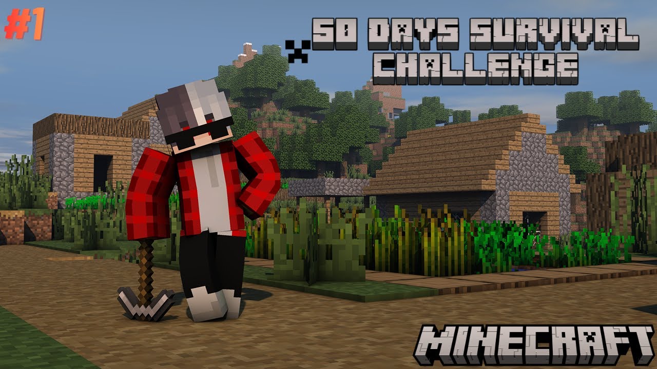 MINECRAFT 50 DAYS SURVIVAL CHALLENGE IN OLD VERSION || PART #1