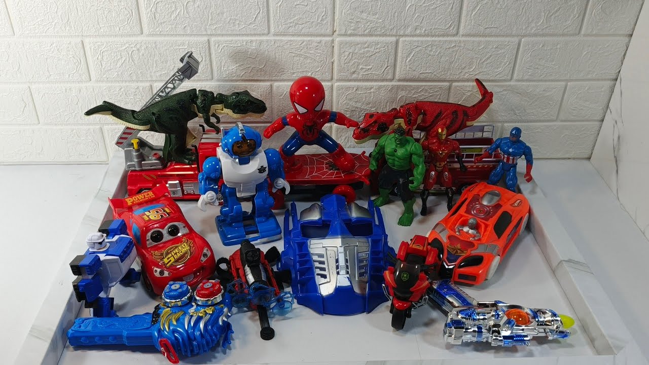 [Fun Toys] PLAY & Unboxing Spider-Man, Robot, Cars, TOYS SET, Collection Toys | Review Toys 28