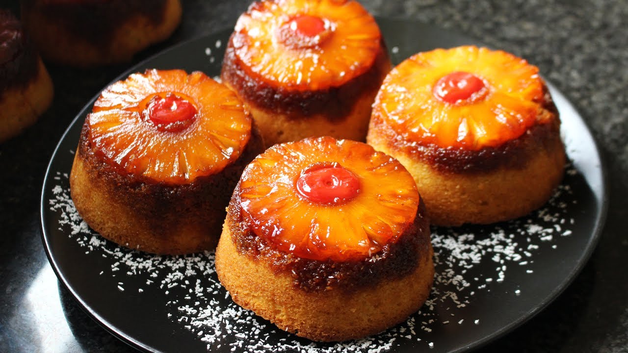 Petits Gâteaux renversés Ananas et noix de coco