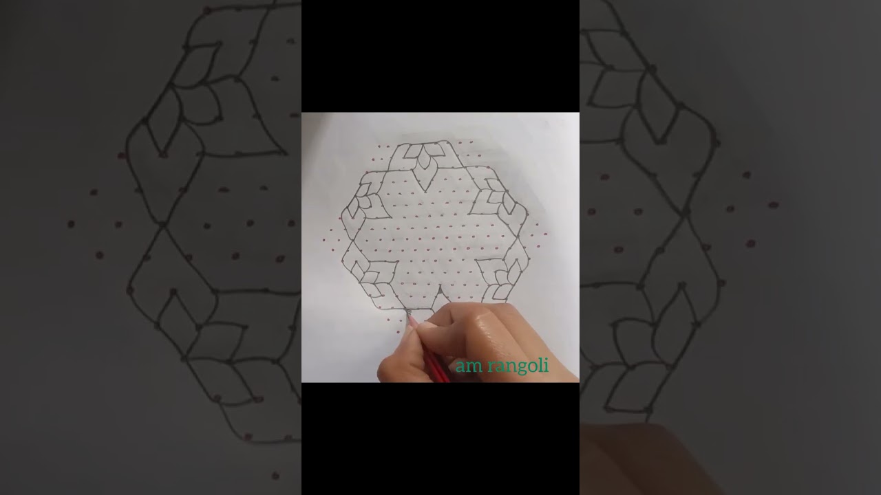 17*9simple flower design| muggulu | kolam| art|rangolitreanding| YTvideos| rangoli |AMrangolivlogs25