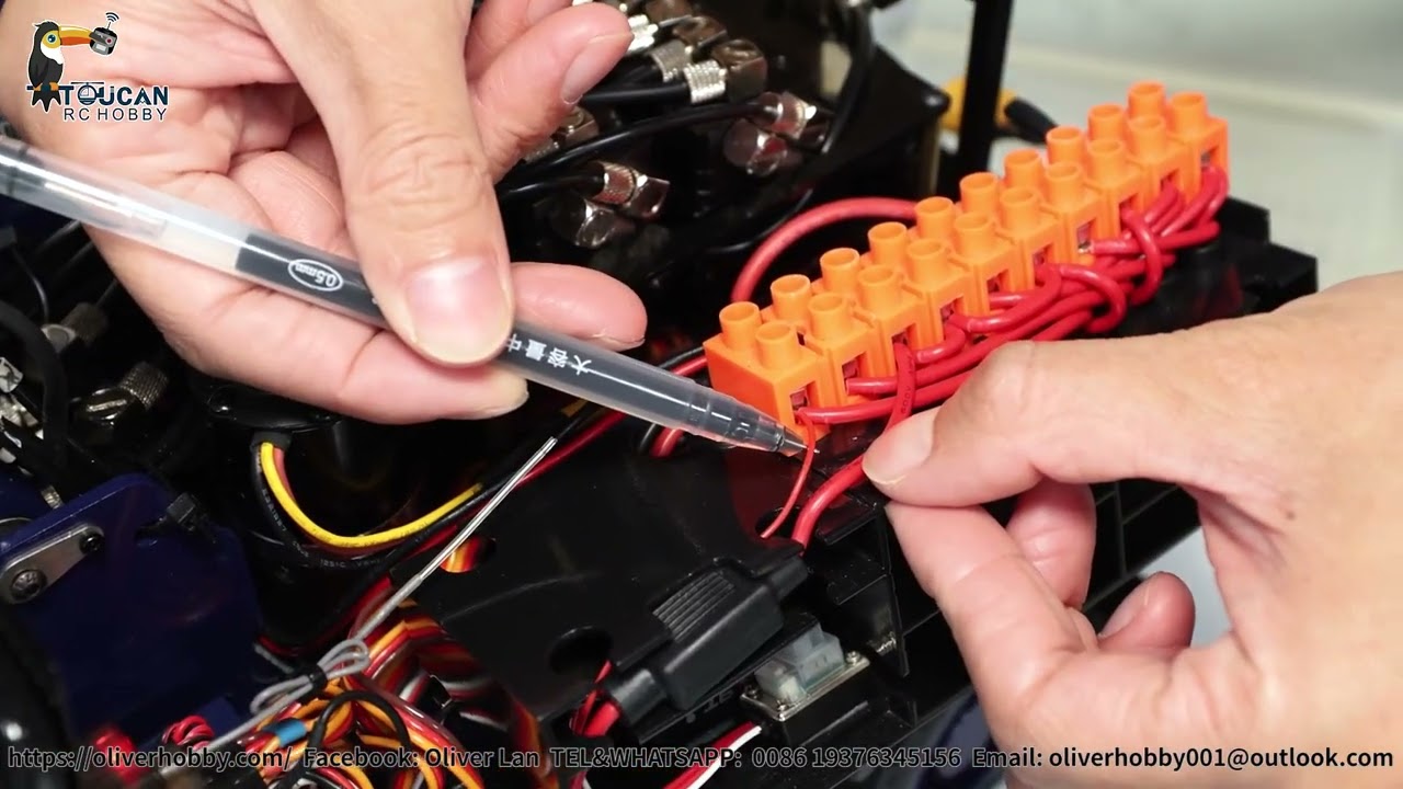 Disassembled wheeled 946 3arms hydraulic RC excavator, for inside structure and how they are working