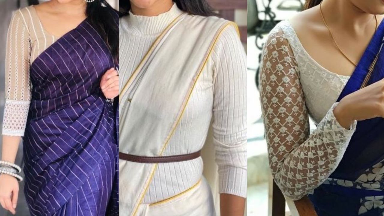 Must have White blouse to match with any sarees, Elegant New look White blouse styling ideas
