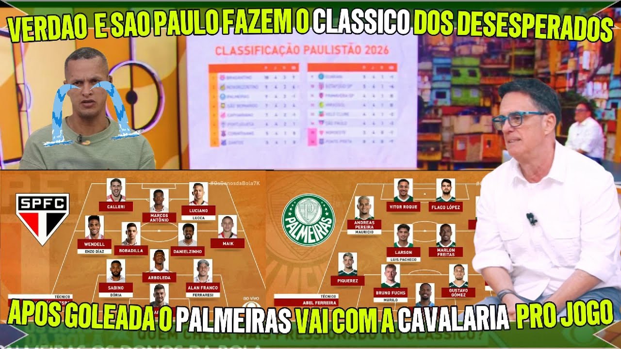 🔥CAVALARIA COMPLETA! PALMEIRAS VAI COM TUDO PRA CIMA DO SÃO PAULO