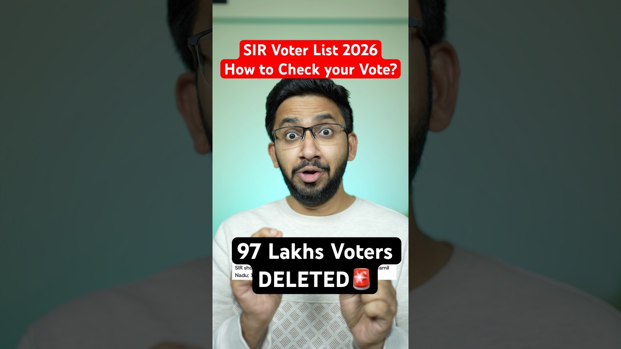 🚨SIR Draft TN Voter List 2026- 97 Lakh Deleted😱 How to check your Tamilnadu Vote?