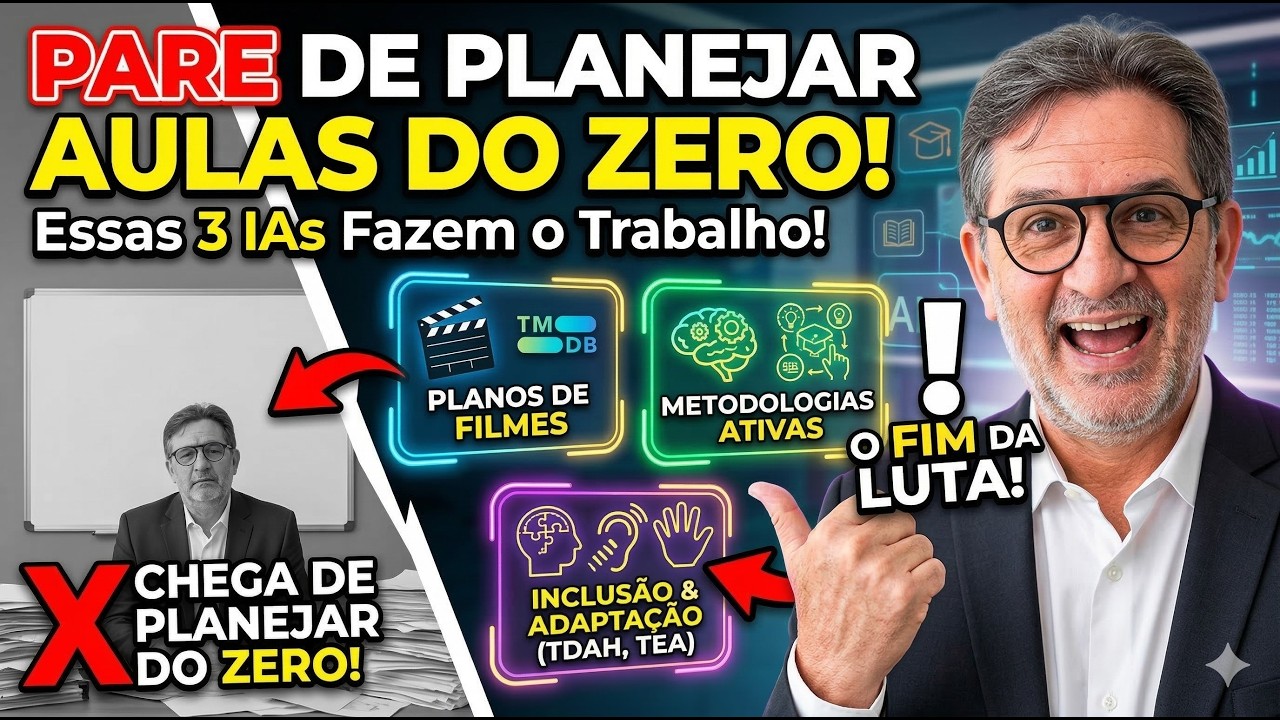 Pare de Planejar Aulas do Zero! Essas 3 IAs Fazem o Trabalho Por Você.