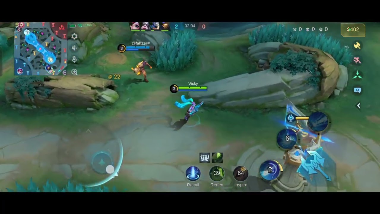 Kadang tim aku lucu sekali gais melihat tim lagi di serang musuh Mandah enggak mau bantuin gais