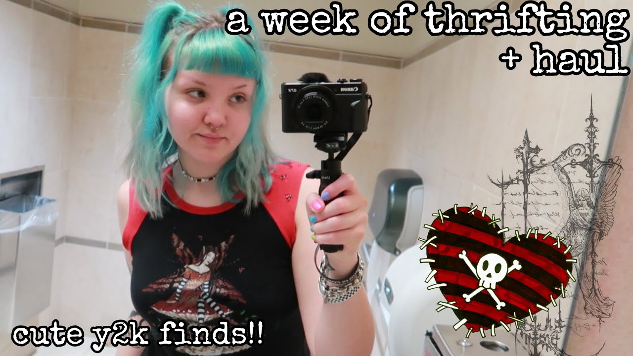 THRIFT WITH ME ALL WEEK | 2000s alternative finds + huge haul