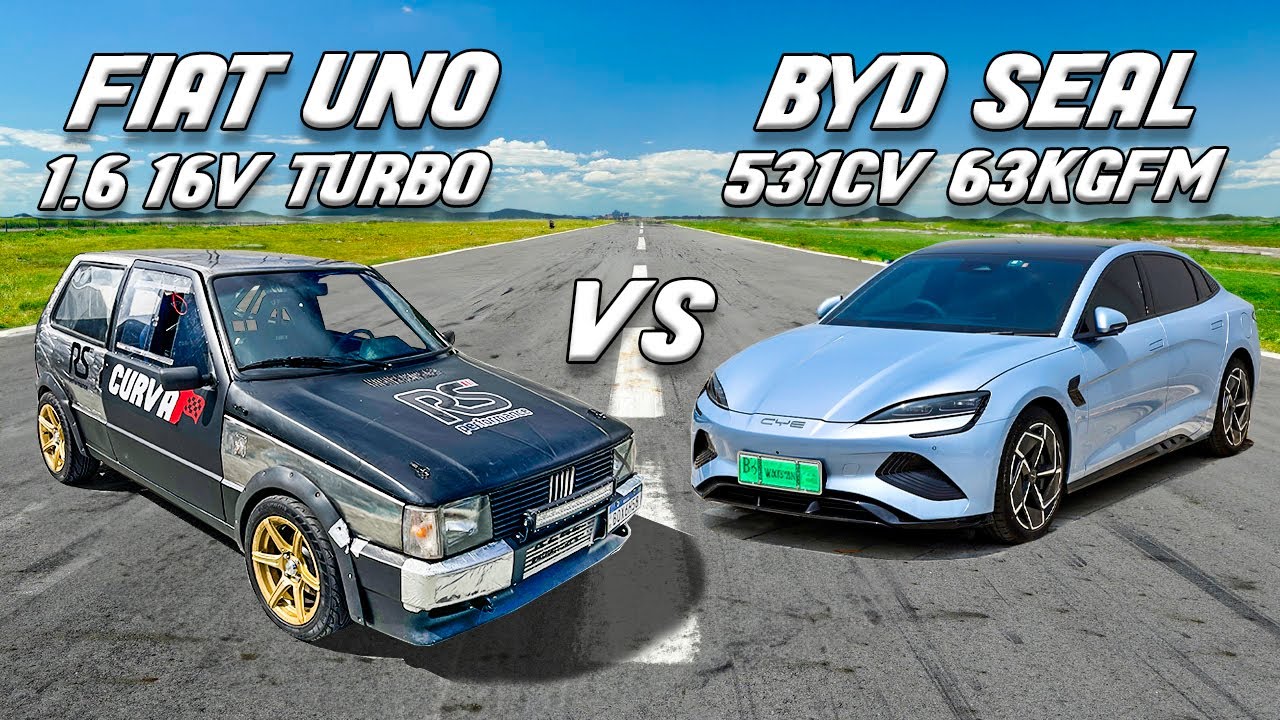 CARRO ELÉTRICO DESAFIOU O UNO TURBO! E QUEBROU