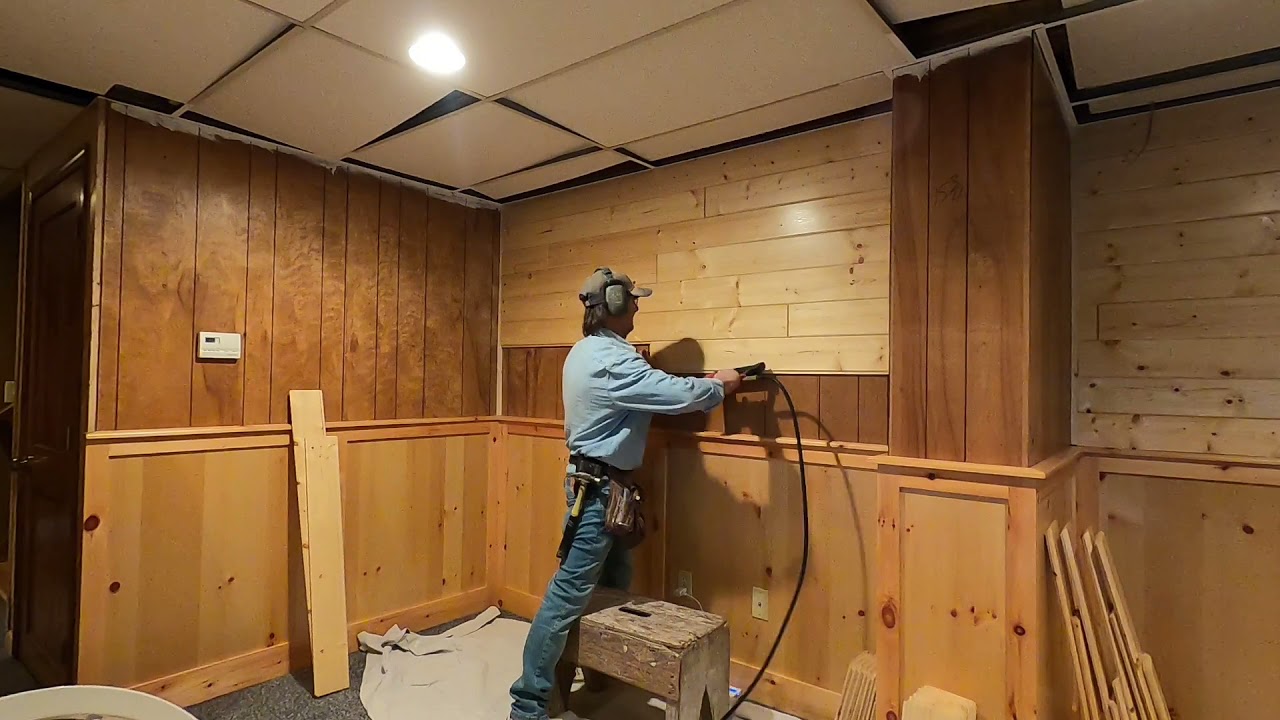Installing T & G pine paneling