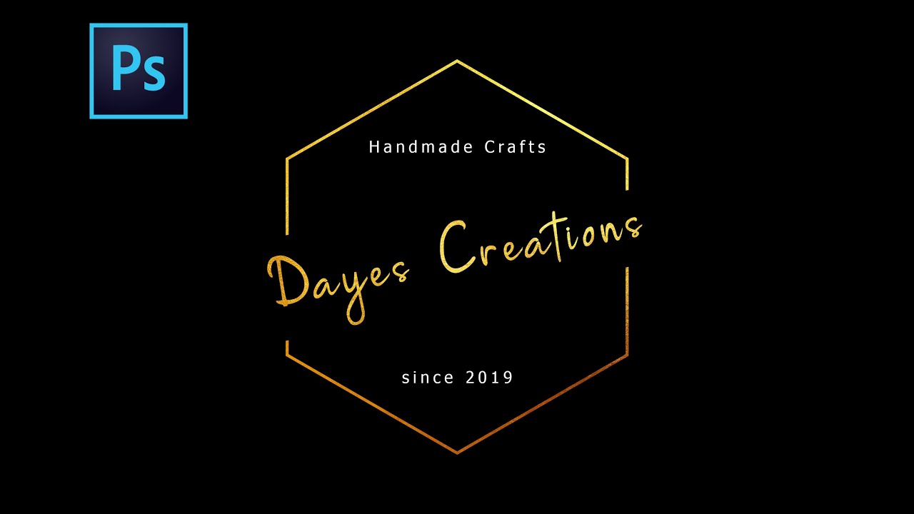 Photoshop Tutorial: How to create a minimal gold logo design