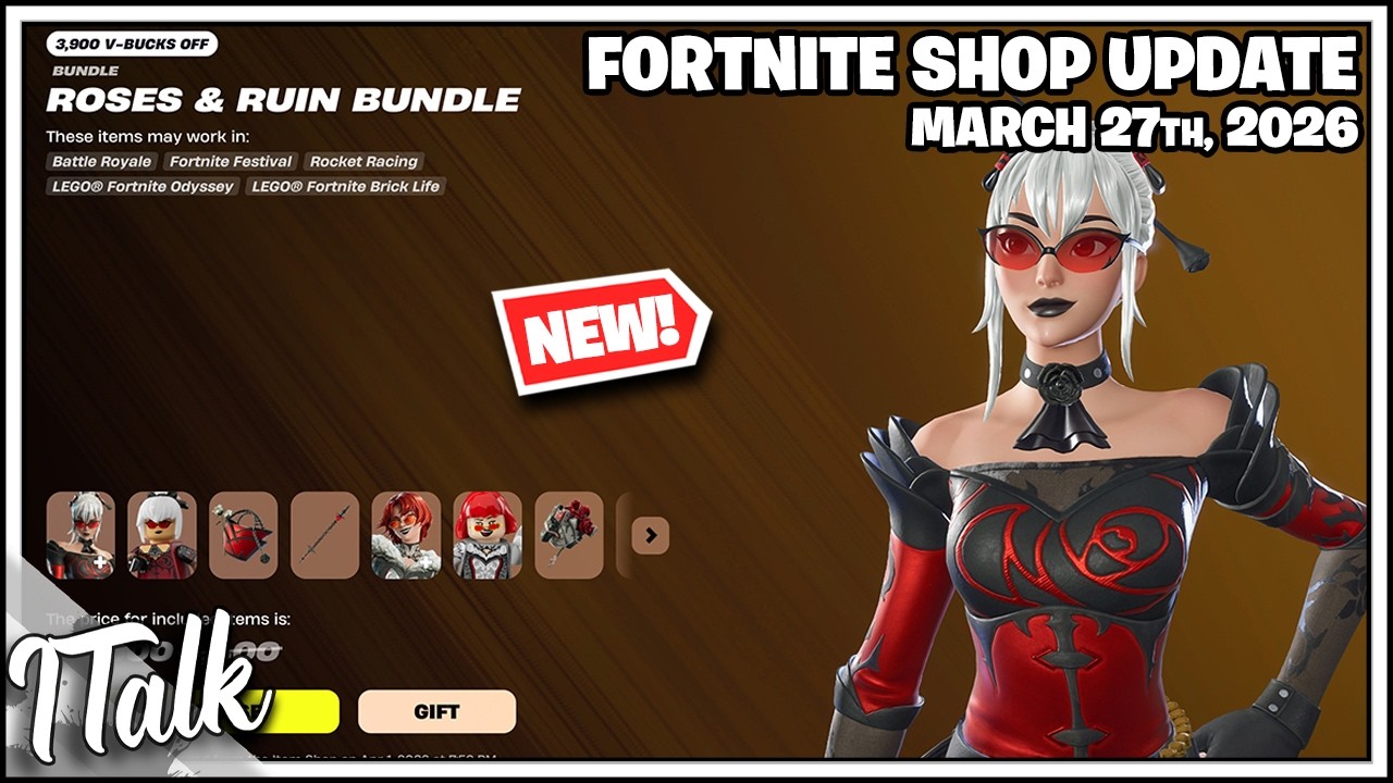 В магазине Fortnite *НОВИНКА*: НАБОР &laquo;РОЗЫ И РАЗРУШЕНИЯ&raquo; И ЭМОЦИИ! [27 марта 2026 г.] (Fortnite, ...