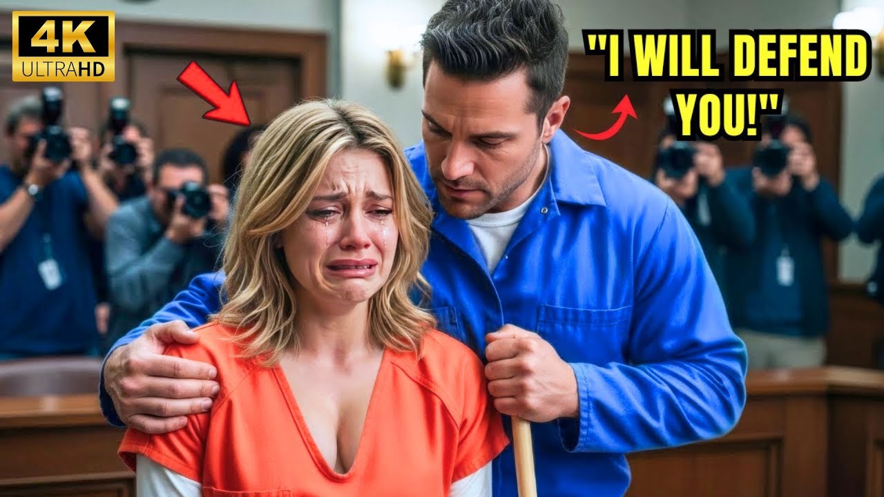 “I Will Defend Her!” — A Single Dad Janitor Stood Up When Her Lawyer Walked Away