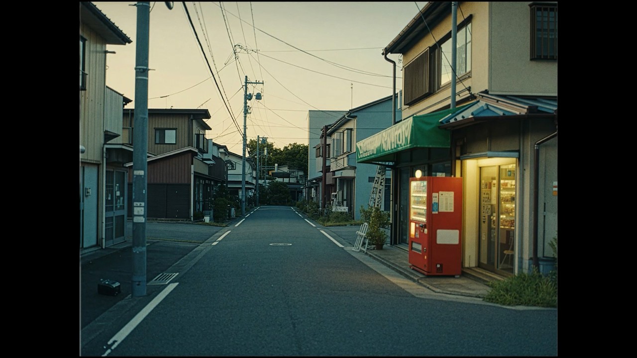 90's Synthwave / Chillwave - Suburban street in Tokyo
