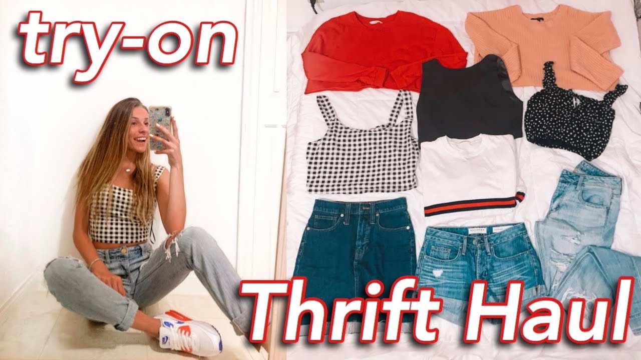 another try-on thrift haul for back to school