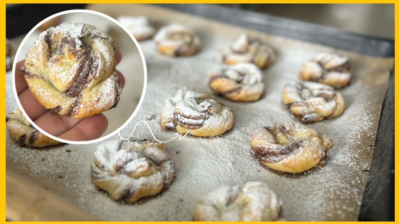 NUTELLA SWIRLS | HAZELNOTEN | PICKNICK IDEE | BLADERDEEG ZOETE HAPJES | البندق RECEPTEN OUM YOUNES