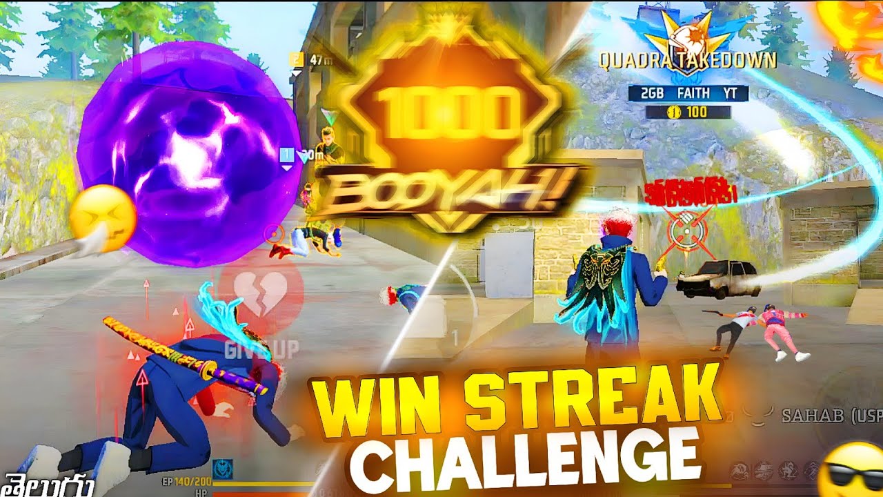 🔥 HIGHEST WINNING STREAK Challenge(CSR) In FreeFire Telugu 😳| 2GBFAITH