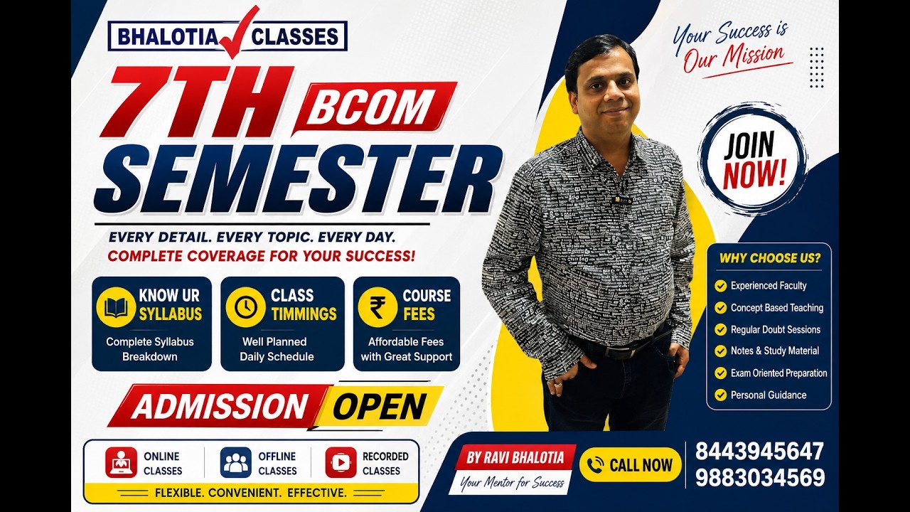 B.com | 7th Semester | Know your syllabus | class timings | Course fees | CU
