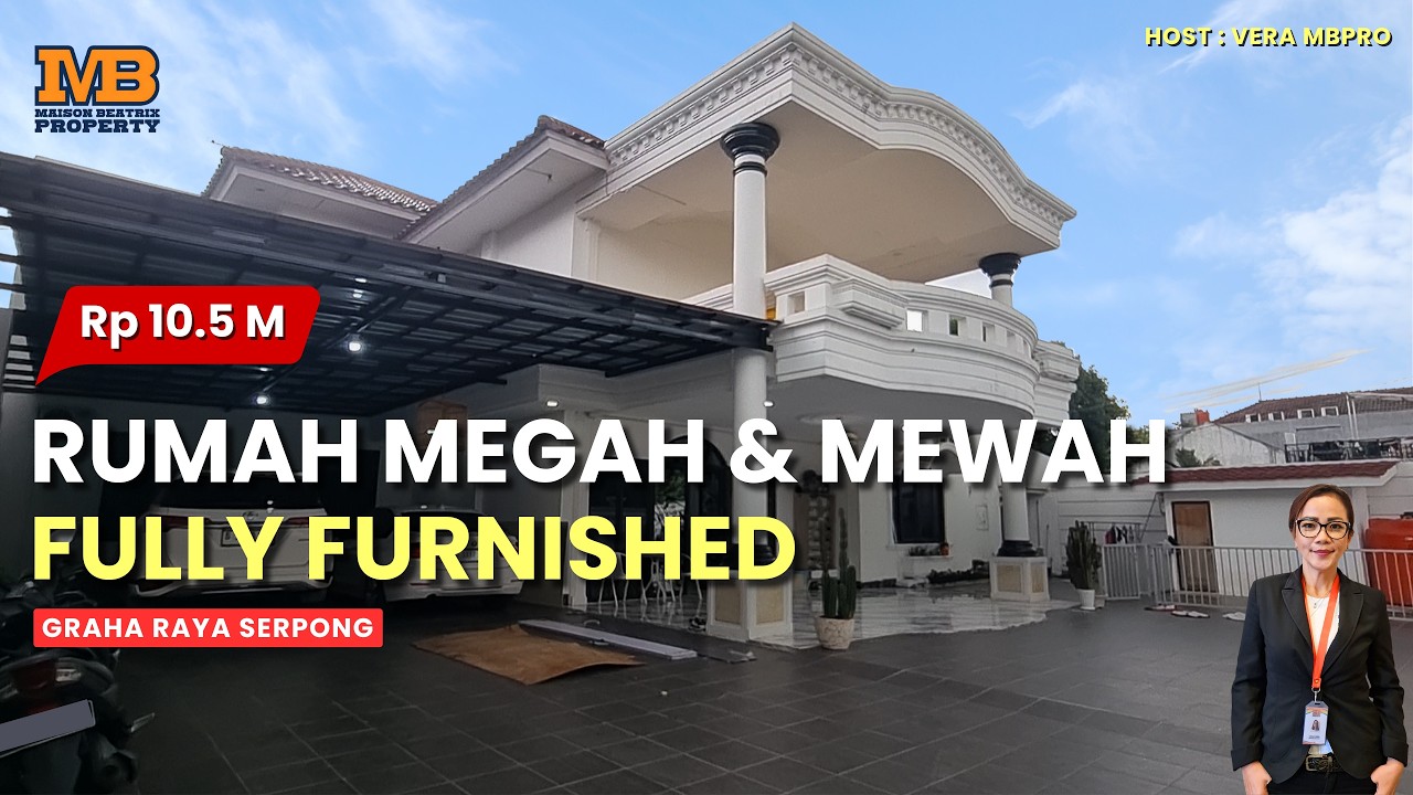 RUMAH MEWAH DAN MEGAH FULLY FURNISHED DI GRAHA RAYA SERPONG TIMUR | PONDOK JAGUNG SERPONG
