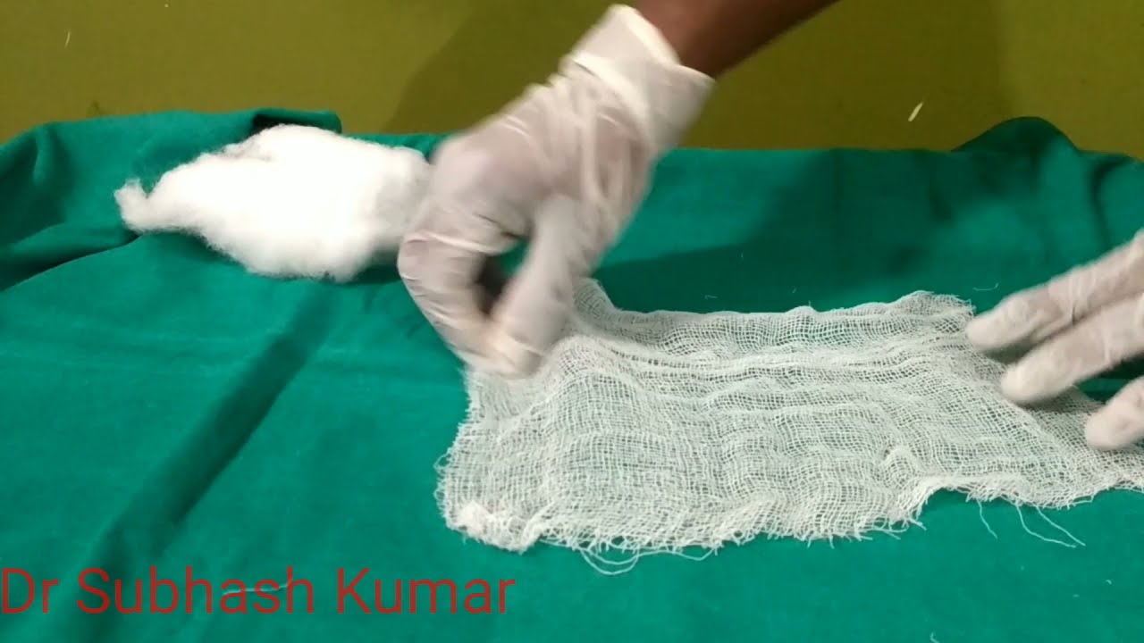 Gauze piece कैसे तैयार करे #dr_subhash_kumar #medical #nursing #gauze #nursingstudent #ot 