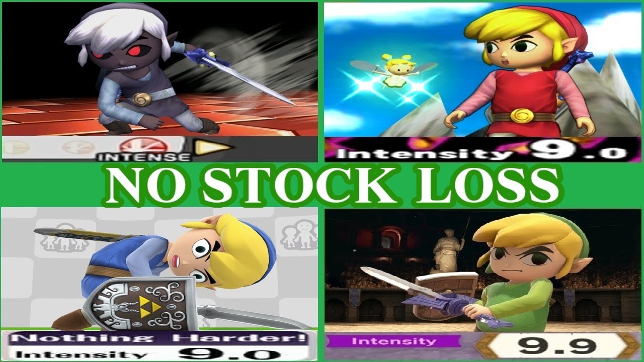All Toon Link Classic Mode - Brawl to Ultimate (Hardest Difficulty) No stock loss