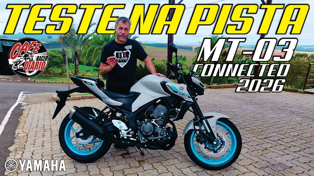 Testei a Yamaha MT-03 Connected 2026 na Pista #yamaha #mt03 #lancamento