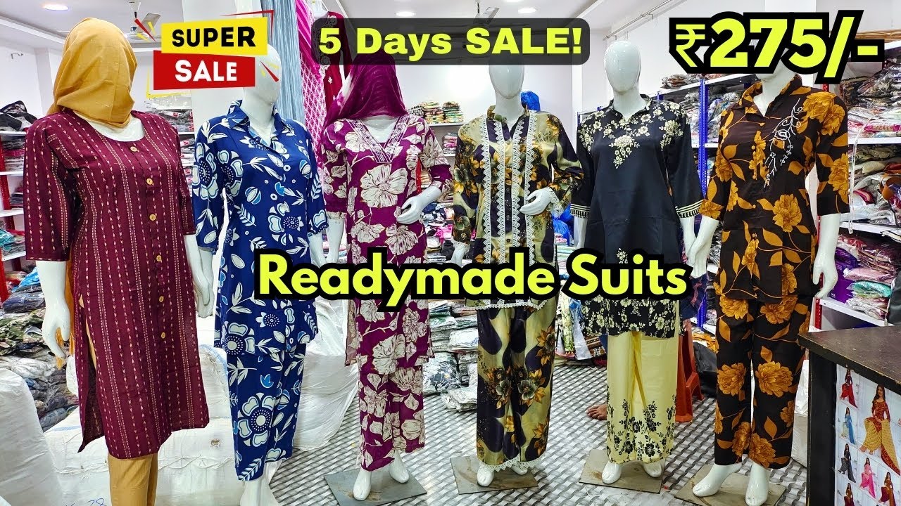 Readymade Suits ₹275/- 5 Days SALE! Hyderabad Wholesale Dresses Shopping GKA Creation