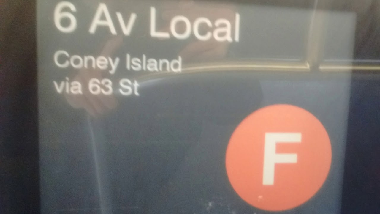 ᴴᴰ R160 F Train Announcements to Coney Island - From Church Avenue