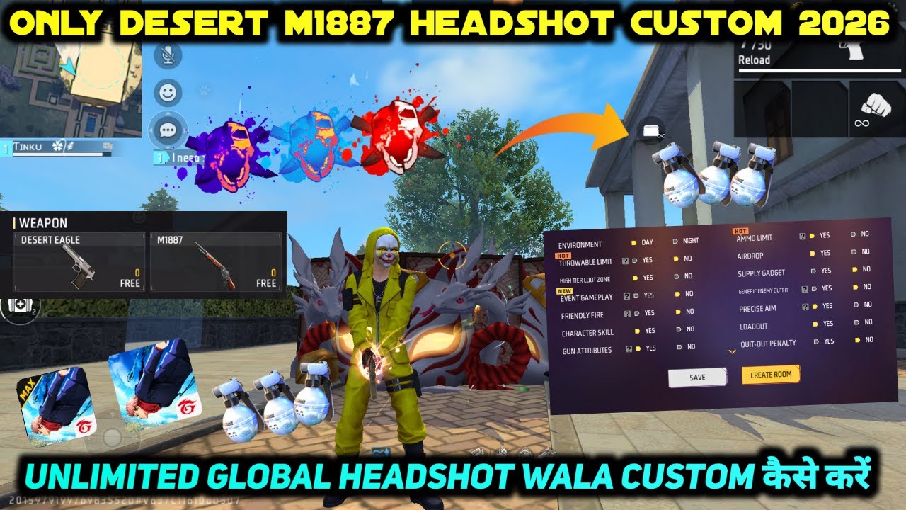 ONLY DESERT EAGLE AND M1887 SHOTGUN CUSTOM KAISE BANAEN | DESERT EAGLE OB52 CUSTOM KAISE BANATE HAIN