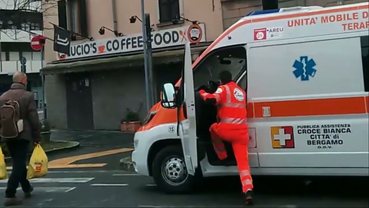 Bergamo, 29/03/2025: intervento Croce Bianca in codice verde