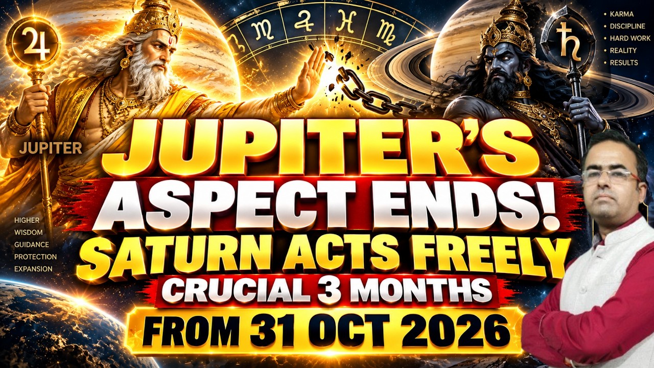 Jupiter Moves Away From Saturn I What Happens When Saturn Acts Alone? | 31 Oct 2026 | 12 Ascendants