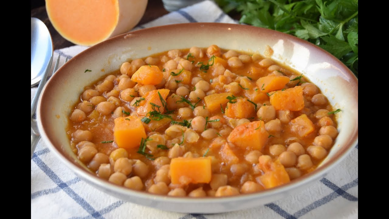 Potaje de garbanzos con calabaza
