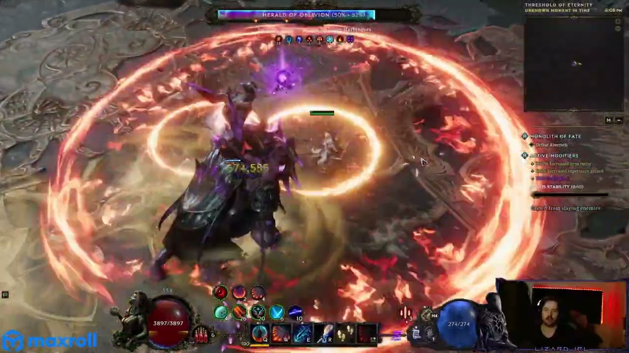 Демонстрация мода Flame Reave Spellblade в UBER ABERROTH - Last Epoch (OFFLINE)