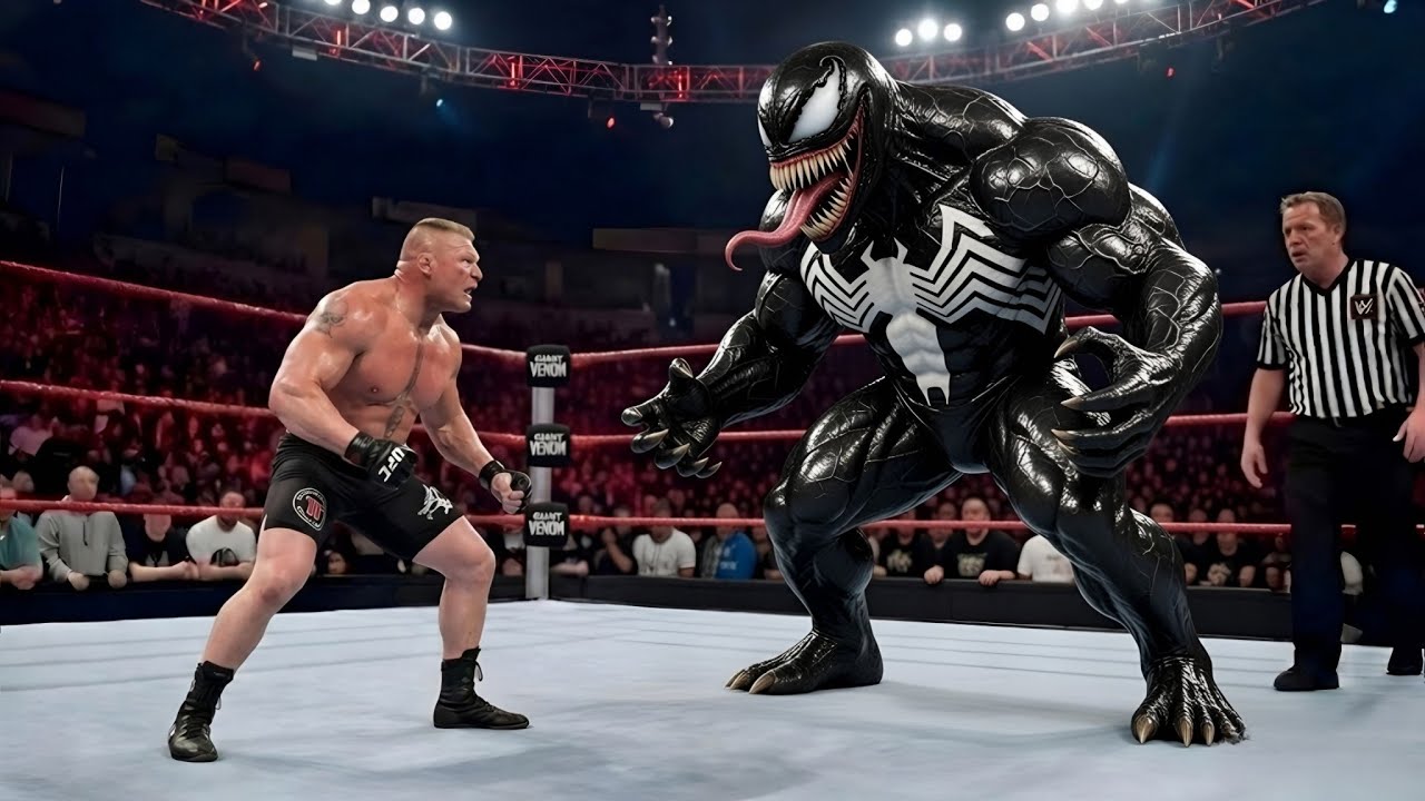 Брок Леснар против Гигантского Венома – грандиозный бой монстров, который вы обязательно должны п...