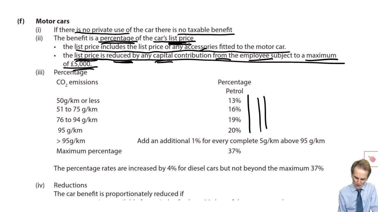 Employment Income &ndash; Taxable Benefits: Motor Cars and fuel - ACCA Taxation (TX-UK)