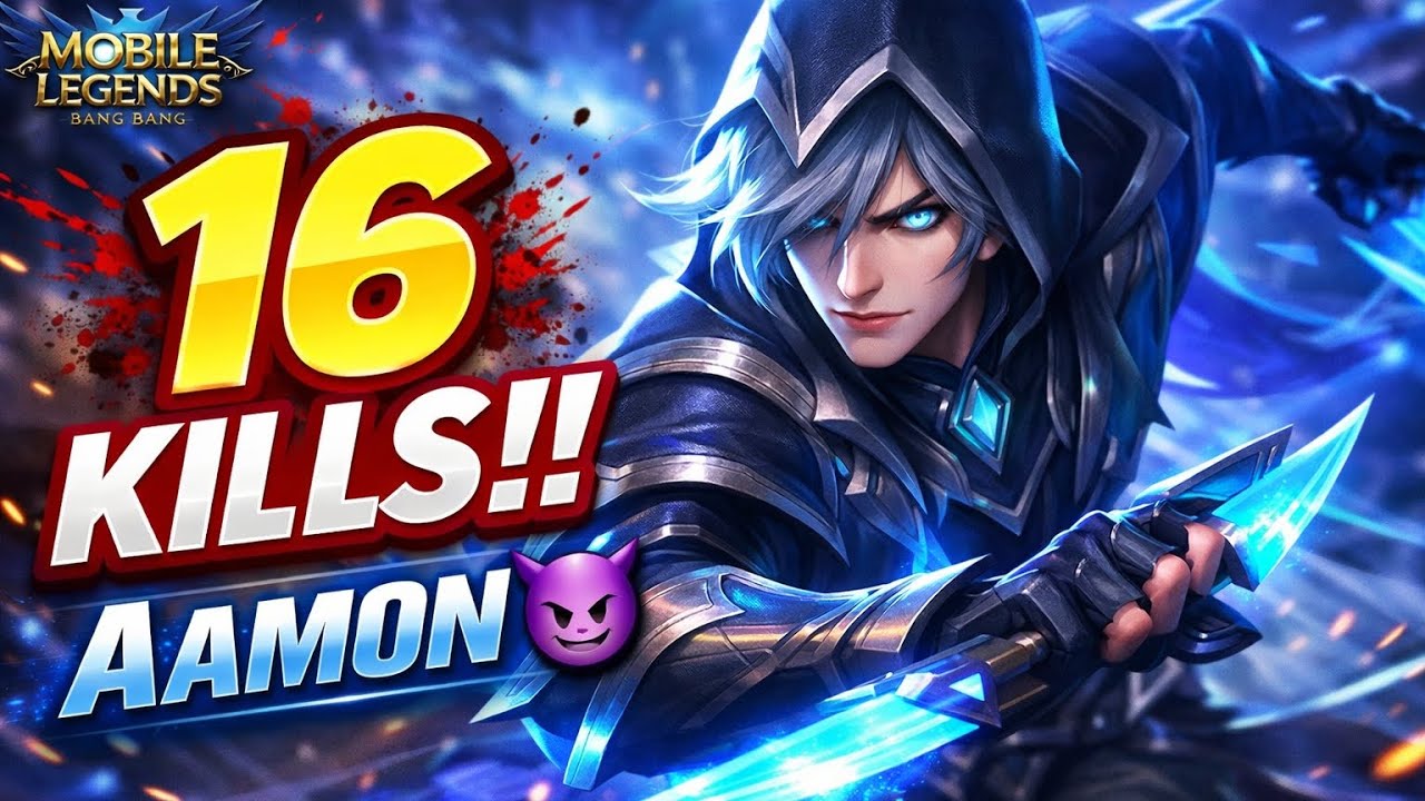 Aamon 1 hit build 🫨 | 1 hit enemy delete | Aamon 16 kills 🤝