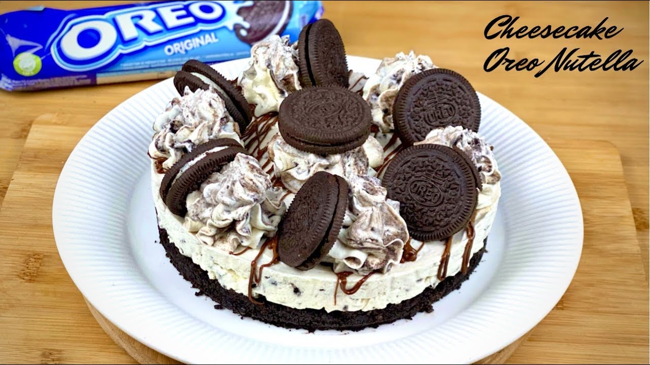 RECETTE DE GÂTEAU SANS CUISSON LE CHEESECAKE OREO/NUTELLA  FACILE, RAPIDE ET TELLEMENT DÉLICIEUX 🤤