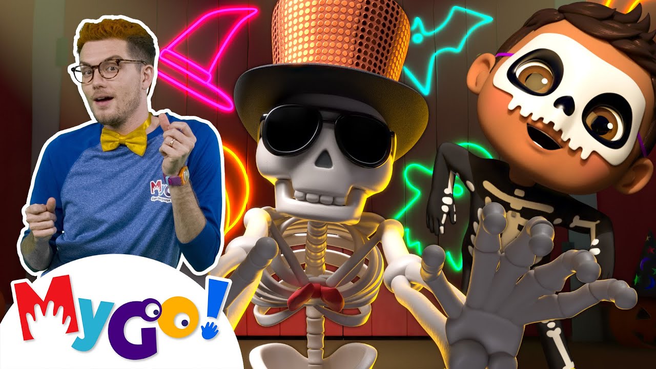 Do The Skeleton Dance | Songs for Kids | Lellobee City Farm | MyGo! Sign Language For Kids