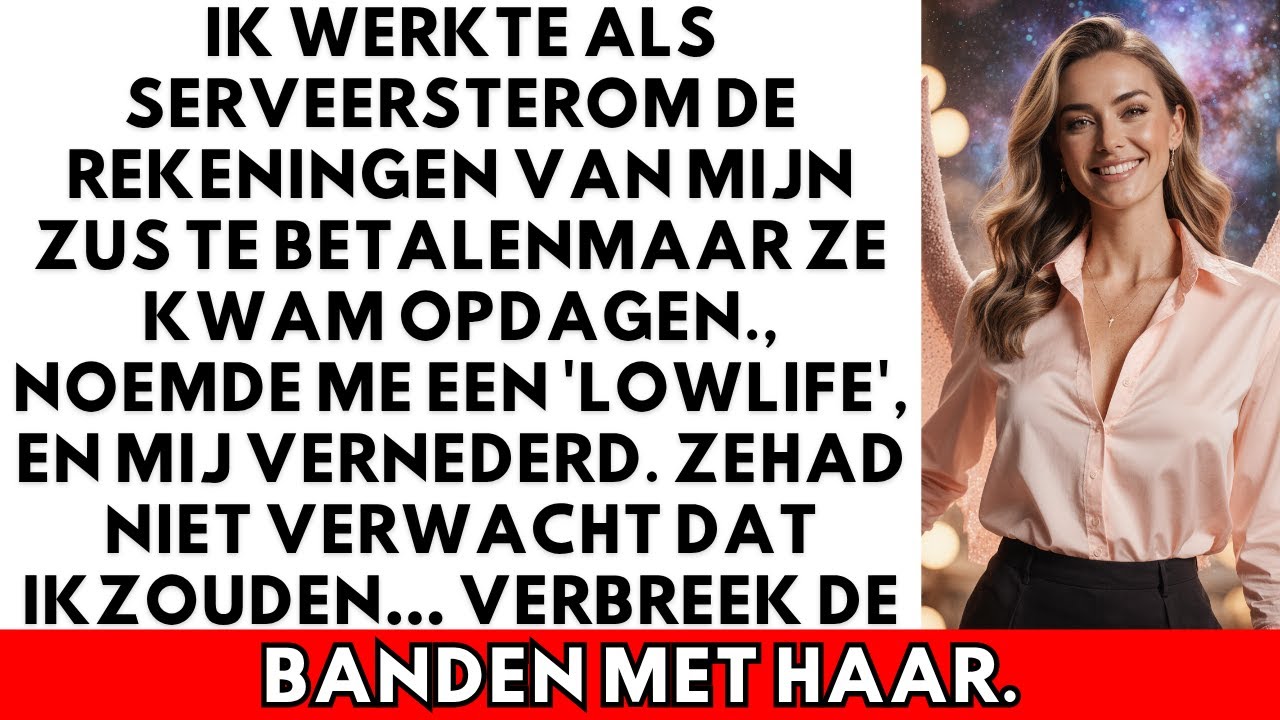 Ik werkte als serveerster om de rekening van mijn zus te betalen, maar ze noemde me "lowlife".