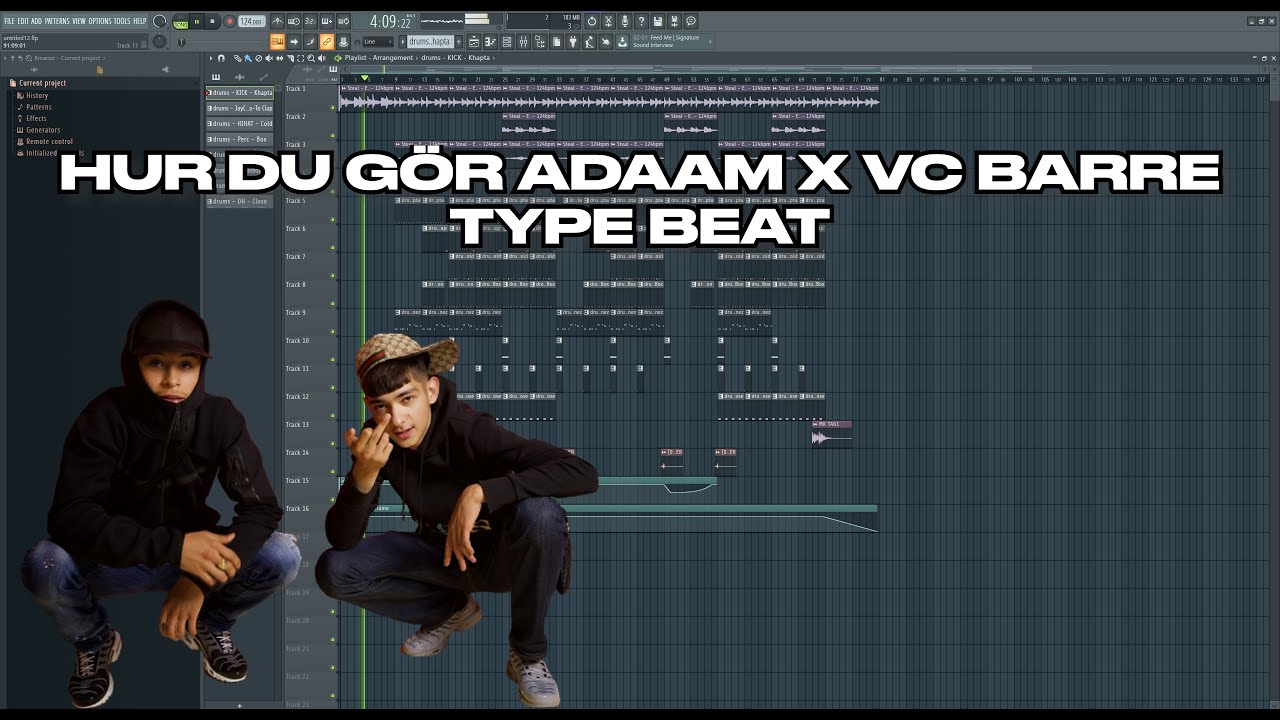 Hur du gör Adaam X Vc barre type beat | Prod. MK Beats