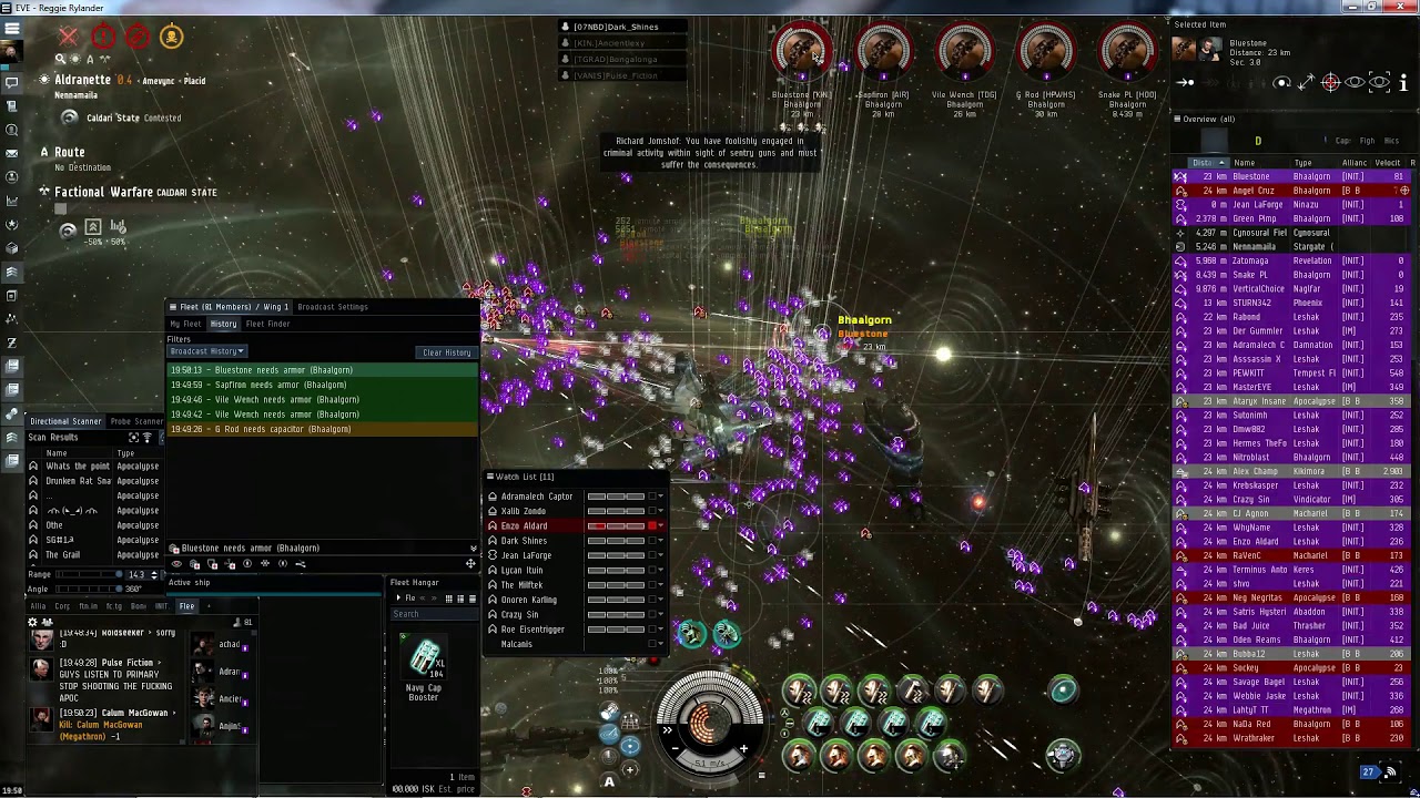 INIT vs Snuff - armor battleship brawl - Fax/ Triage POV [Eve Online]