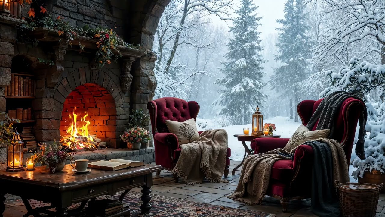 🔥 Curl Up with a Book by the Crackling Fire 📚 Cozy Reading Ambience for Relaxation – ASMR