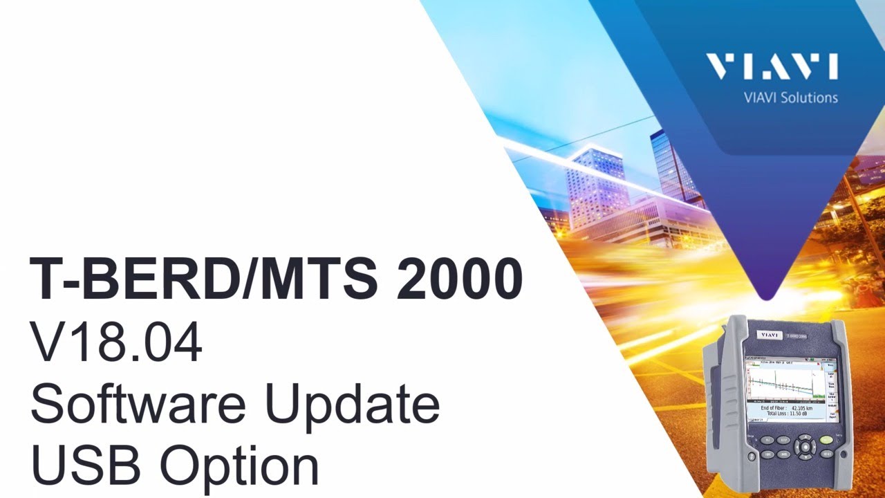 VIAVI T-BERD/MTS 2000: V18 Software Update, USB