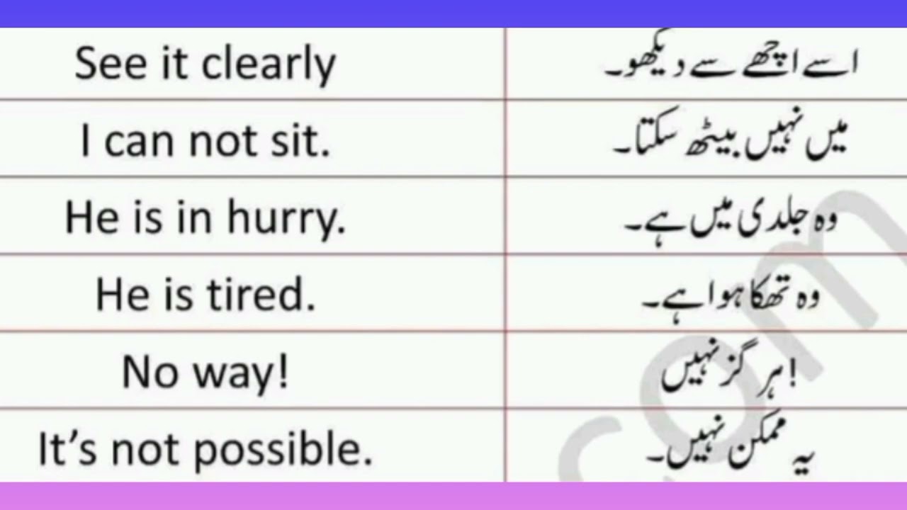 انگلش کے آسان فقرات /daily use english sentences/English practice 